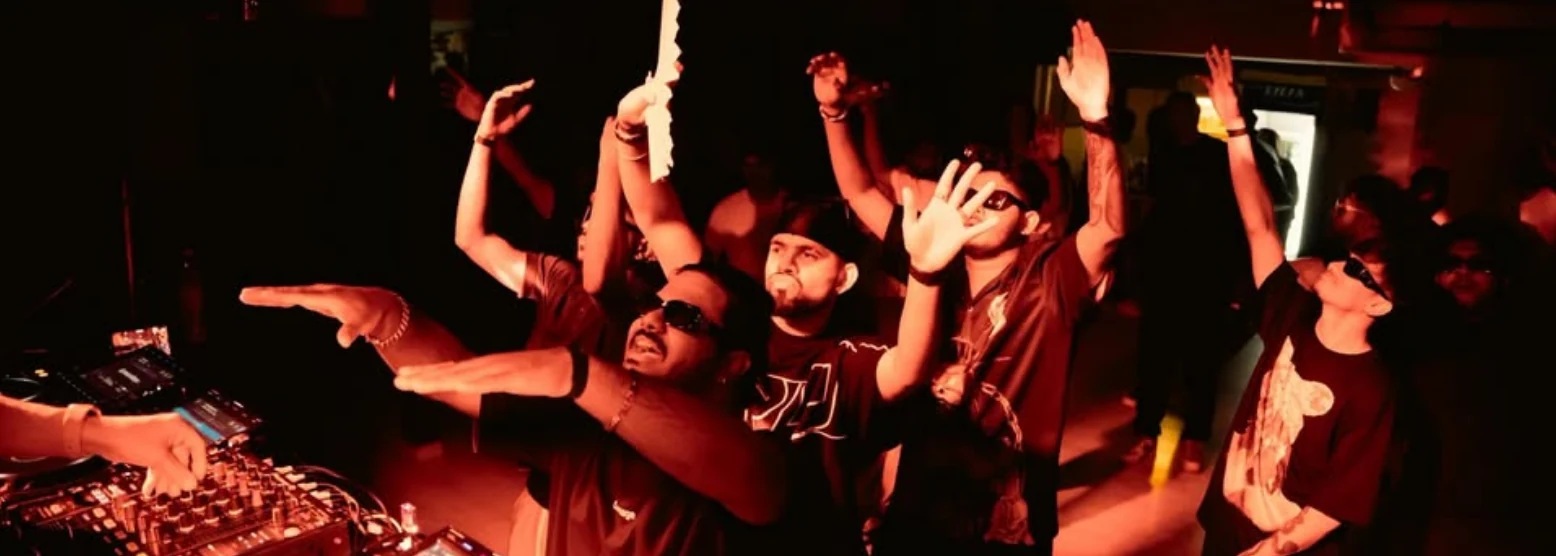 Hands in the air on the dancefloor at a ResidenZ night